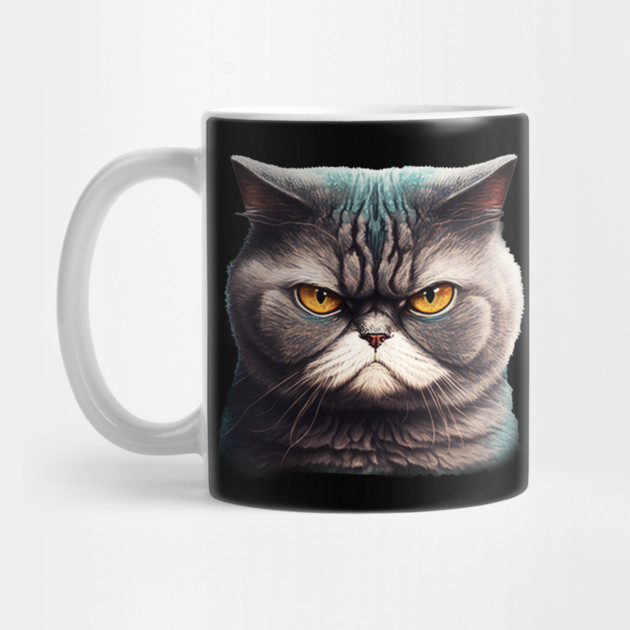 Funny Annyoyed Cat Face, Love Cats by logiamerch
