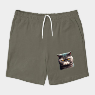 Funny Annyoyed Cat Face, Love Cats Shorts