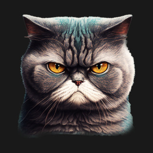 Funny Annyoyed Cat Face, Love Cats T-Shirt