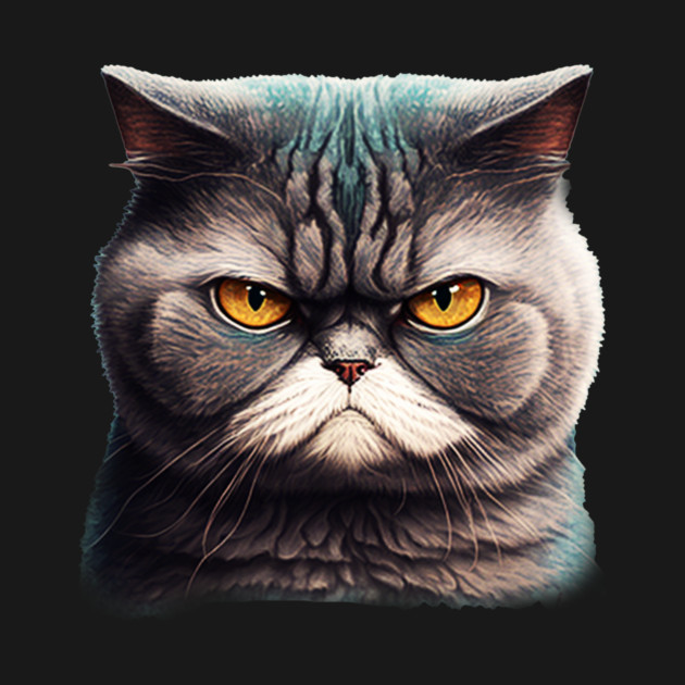Funny Annyoyed Cat Face, Love Cats by logiamerch