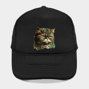 Funny Annyoyed Cat Face, Love Cats Hat