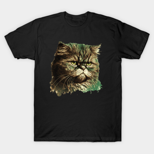 Funny Annyoyed Cat Face, Love Cats T-Shirt by logiamerch