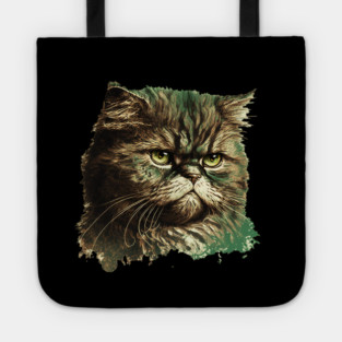Funny Annyoyed Cat Face, Love Cats Tote