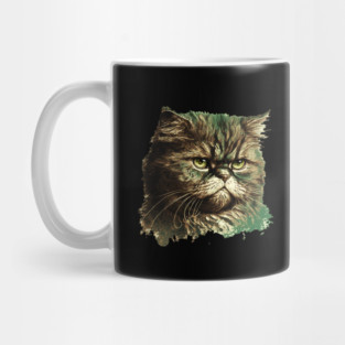 Funny Annyoyed Cat Face, Love Cats Mug