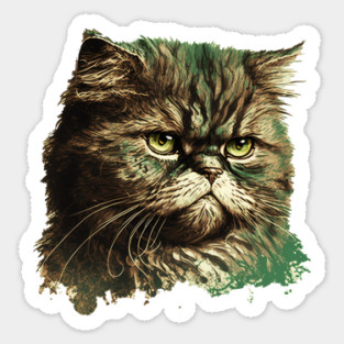 Funny Annyoyed Cat Face, Love Cats Magnet