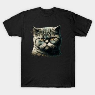 Funny Annyoyed Cat Face, Love Cats T-Shirt