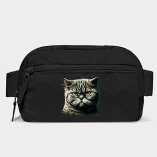 Funny Annyoyed Cat Face, Love Cats Bag