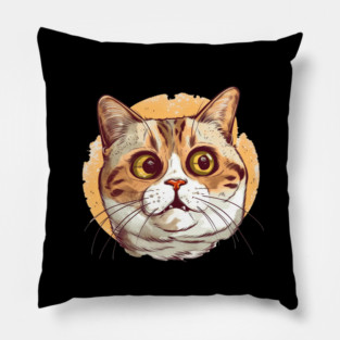 Funny Cat Face, Love Cats Pillow