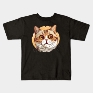 Funny Cat Face, Love Cats Kids T-Shirt