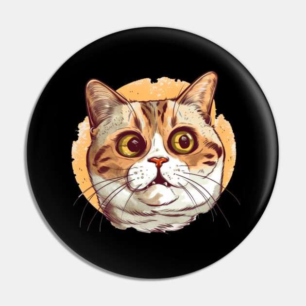 Funny Cat Face, Love Cats Pin by logiamerch