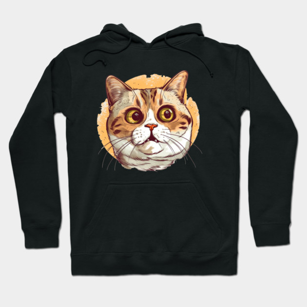 Funny Cat Face, Love Cats Hoodie by logiamerch