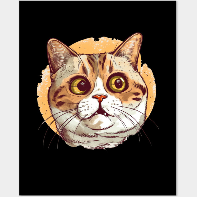 Funny Cat Face, Love Cats Wall Art by logiamerch