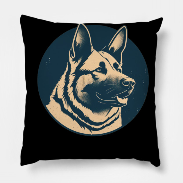 German Shepherd Minimal Style, Love Dogs Pillow by logiamerch