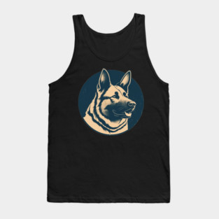 German Shepherd Minimal Style, Love Dogs Tank Top