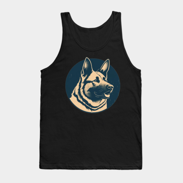German Shepherd Minimal Style, Love Dogs Tank Top by logiamerch