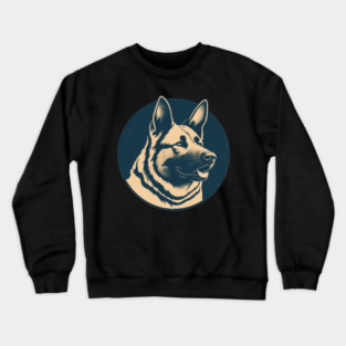 German Shepherd Minimal Style, Love Dogs Crewneck Sweatshirt