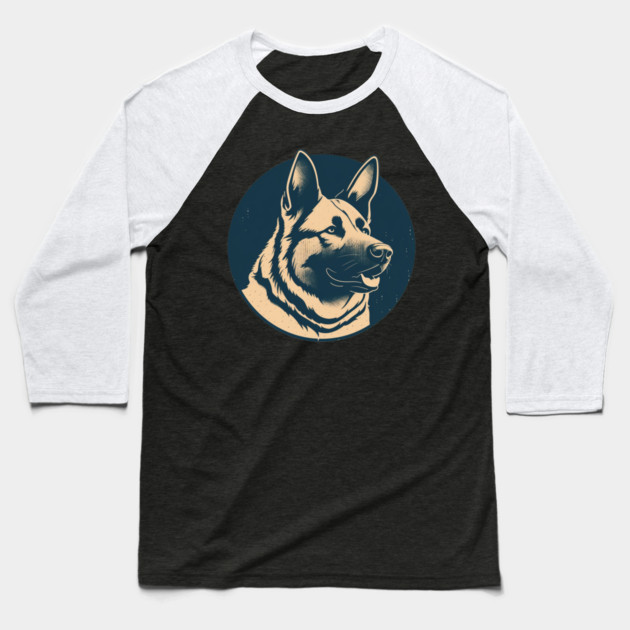 German Shepherd Minimal Style, Love Dogs Baseball T-Shirt by logiamerch