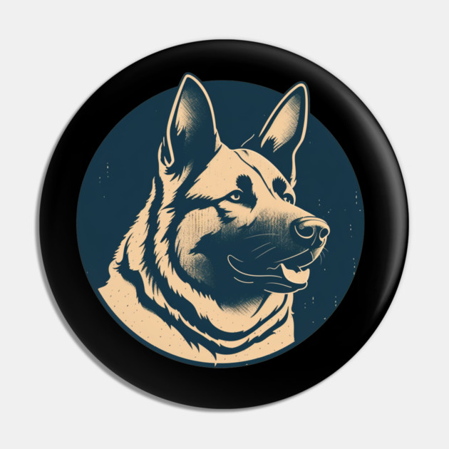 German Shepherd Minimal Style, Love Dogs Pin by logiamerch