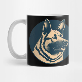 German Shepherd Minimal Style, Love Dogs Mug