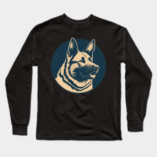 German Shepherd Minimal Style, Love Dogs Long Sleeve T-Shirt