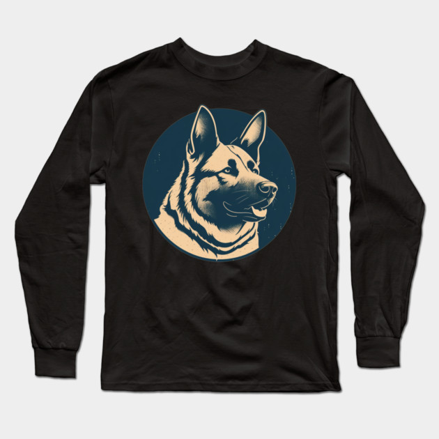 German Shepherd Minimal Style, Love Dogs Long Sleeve T-Shirt by logiamerch