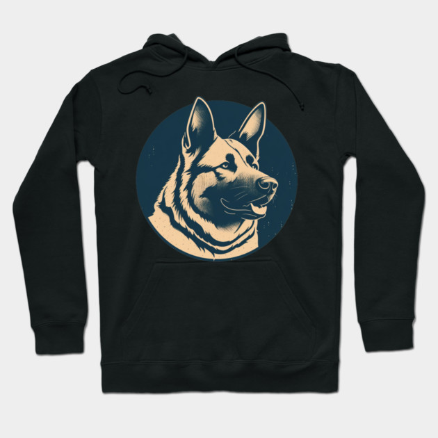 German Shepherd Minimal Style, Love Dogs Hoodie by logiamerch