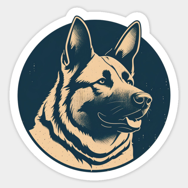 German Shepherd Minimal Style, Love Dogs Sticker by logiamerch