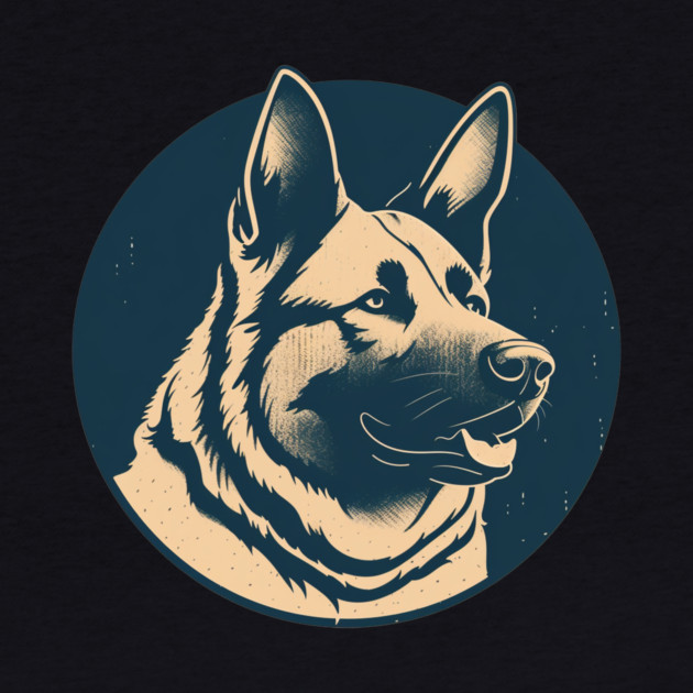 German Shepherd Minimal Style, Love Dogs by logiamerch