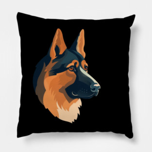 German Shepherd Minimal Style, Love Dogs Pillow