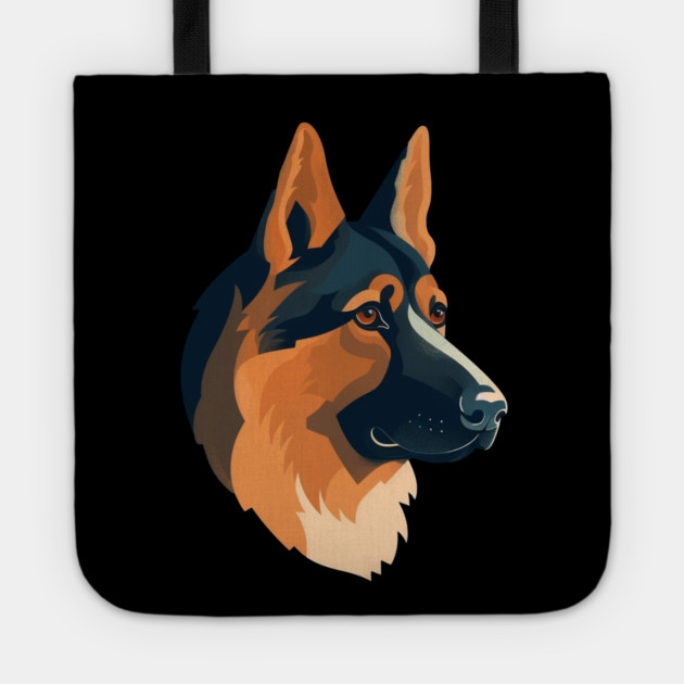 German Shepherd Minimal Style, Love Dogs Tote by logiamerch