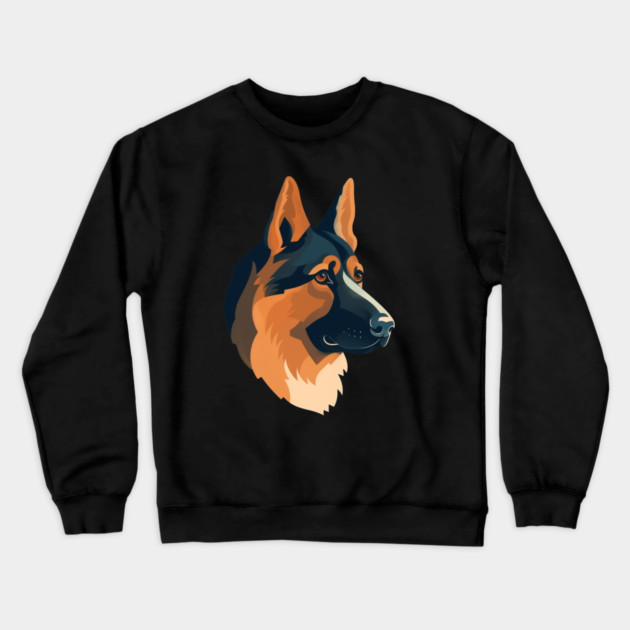 German Shepherd Minimal Style, Love Dogs Crewneck Sweatshirt by logiamerch
