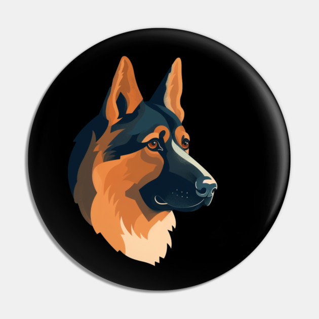 German Shepherd Minimal Style, Love Dogs Pin by logiamerch
