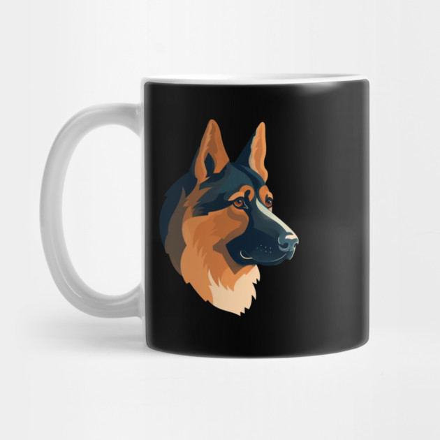 German Shepherd Minimal Style, Love Dogs by logiamerch