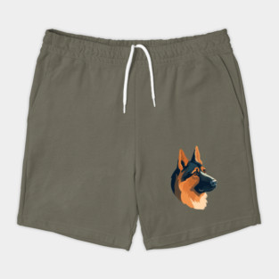 German Shepherd Minimal Style, Love Dogs Shorts