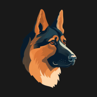 German Shepherd Minimal Style, Love Dogs T-Shirt