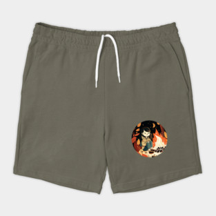 Girl Camping in the Woods, Campfire Shorts
