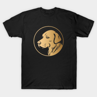 Golden Retriever Dog, Minimal, Dog Lover T-Shirt