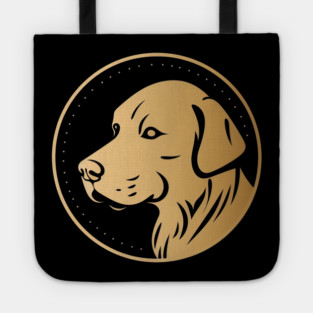 Golden Retriever Dog, Minimal, Dog Lover Tote