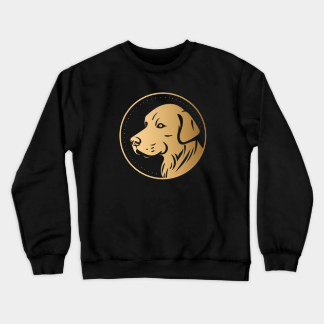 Golden Retriever Dog, Minimal, Dog Lover Crewneck Sweatshirt by logiamerch