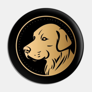 Golden Retriever Dog, Minimal, Dog Lover Pin