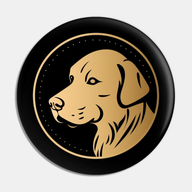 Golden Retriever Dog, Minimal, Dog Lover Pin by logiamerch