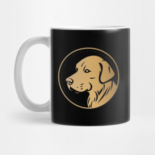 Golden Retriever Dog, Minimal, Dog Lover Mug