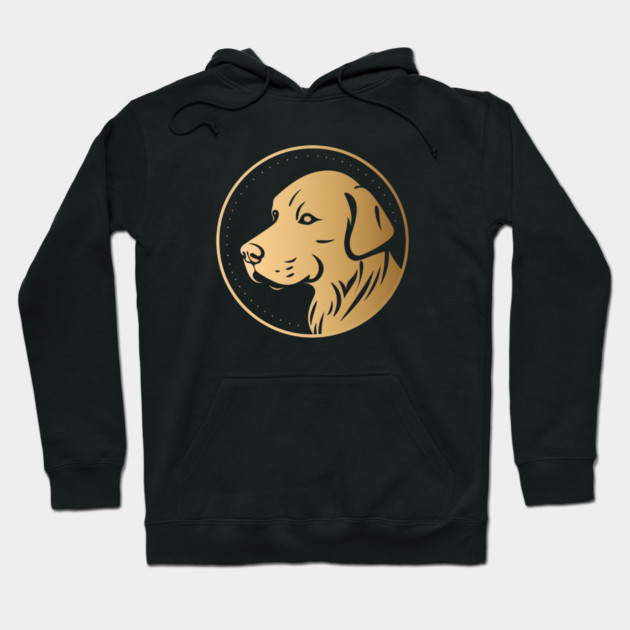 Golden Retriever Dog, Minimal, Dog Lover Hoodie by logiamerch