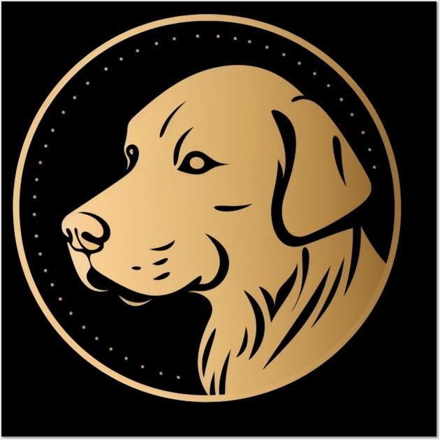 Golden Retriever Dog, Minimal, Dog Lover Wall Art by logiamerch