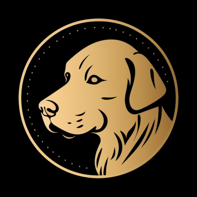 Golden Retriever Dog, Minimal, Dog Lover by logiamerch