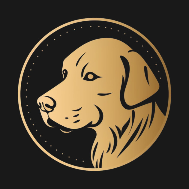 Golden Retriever Dog, Minimal, Dog Lover by logiamerch