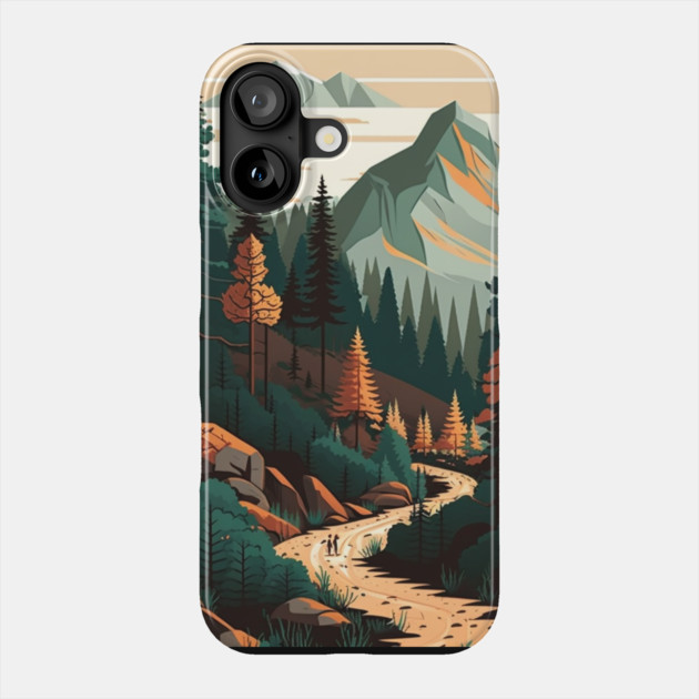 Haking Trail, Forest Minimal Design, Adventure Phone Case by logiamerch