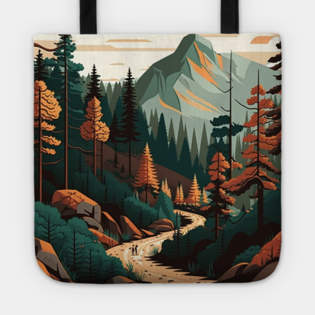 Haking Trail, Forest Minimal Design, Adventure Tote by logiamerch