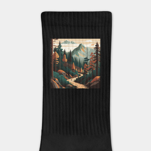 Haking Trail, Forest Minimal Design, Adventure by logiamerch