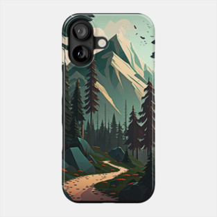 Forest Minimal Design, Adventure and Hiking Phone Case